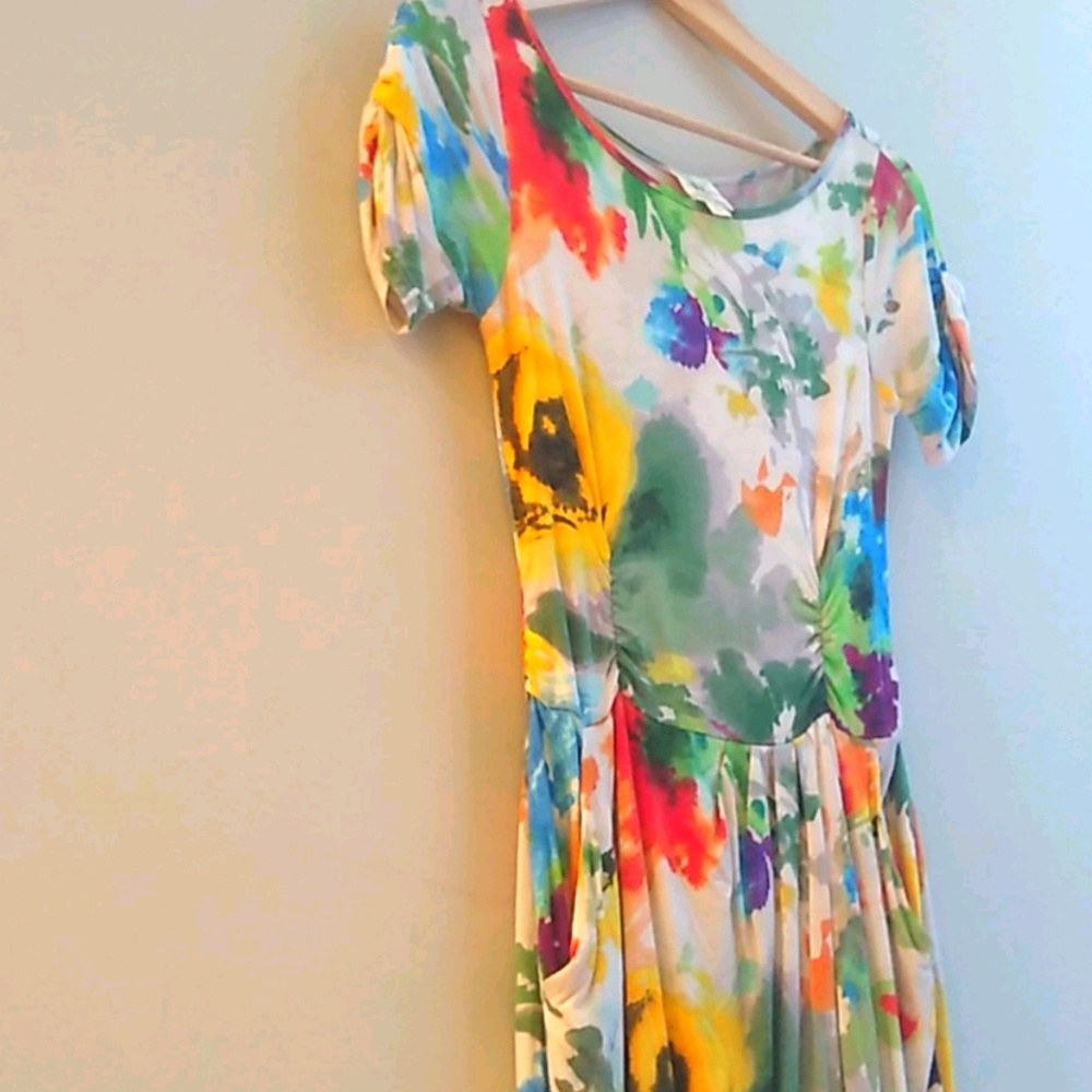 Anthropologie tie dye dress XS